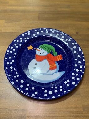 Gooseberry Patch Snowman Plate
